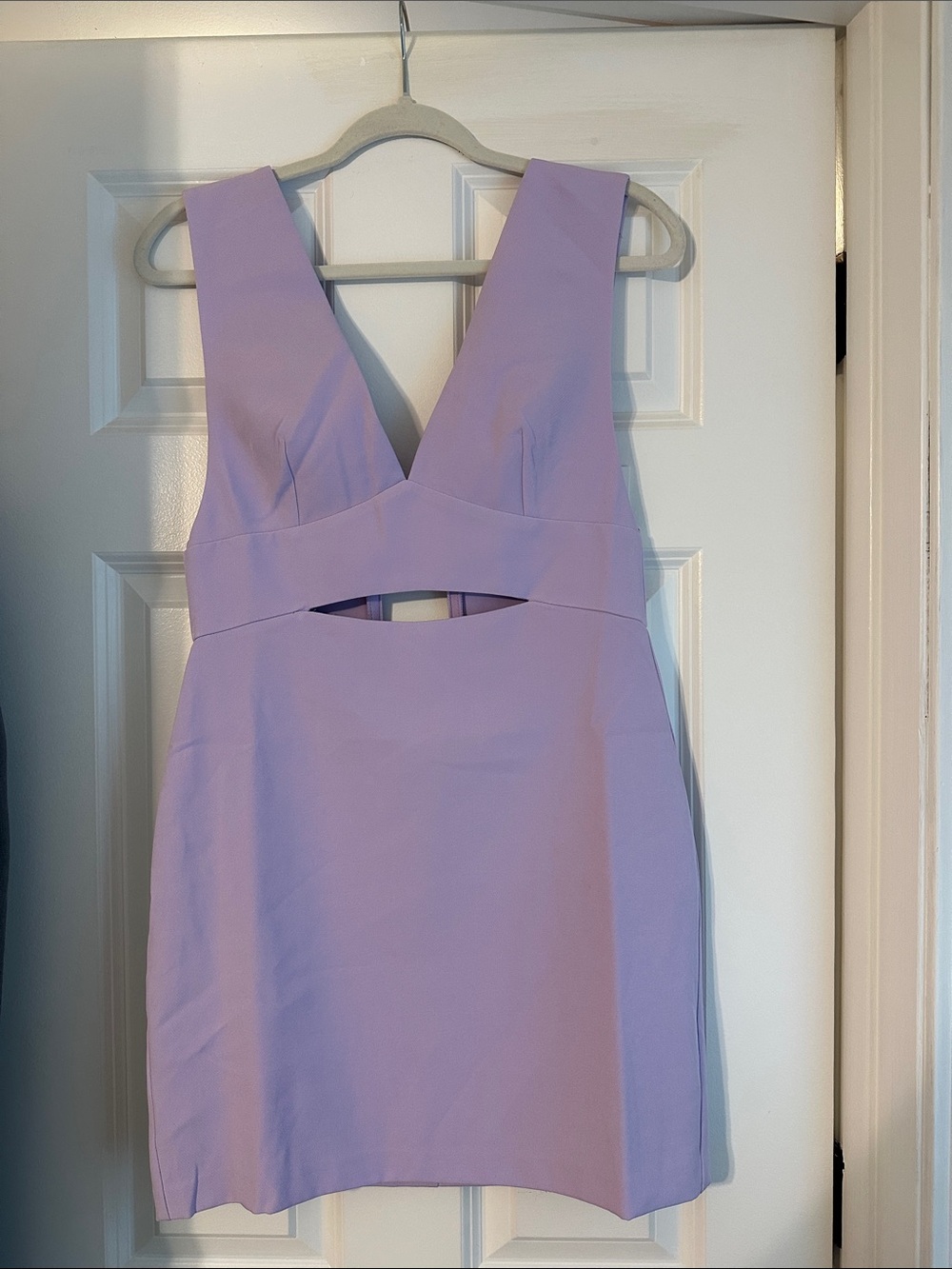 Sleeveless Lavender Cutout Mini Dress - Unbranded
